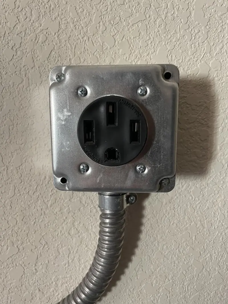 NEMA 14-50 outlet installed for Smart Home Electrical in Cutler